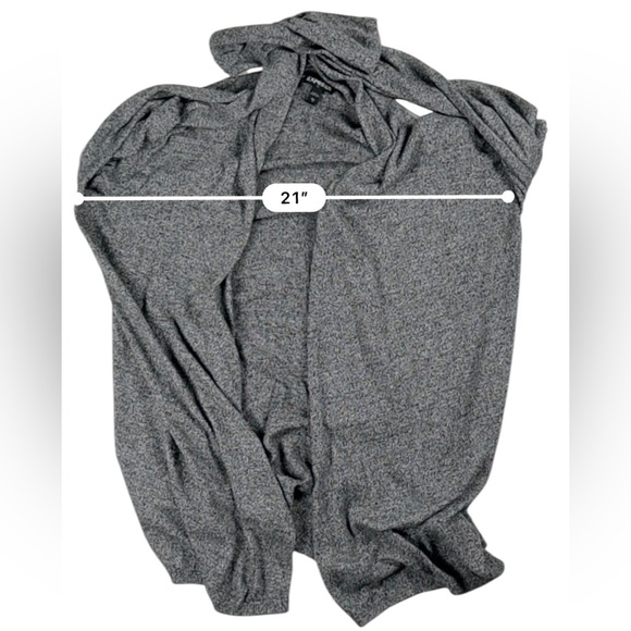 Express Heather Gray Open-Front Cardigan Sweater – Women’s Size L - Picture 13 of 15